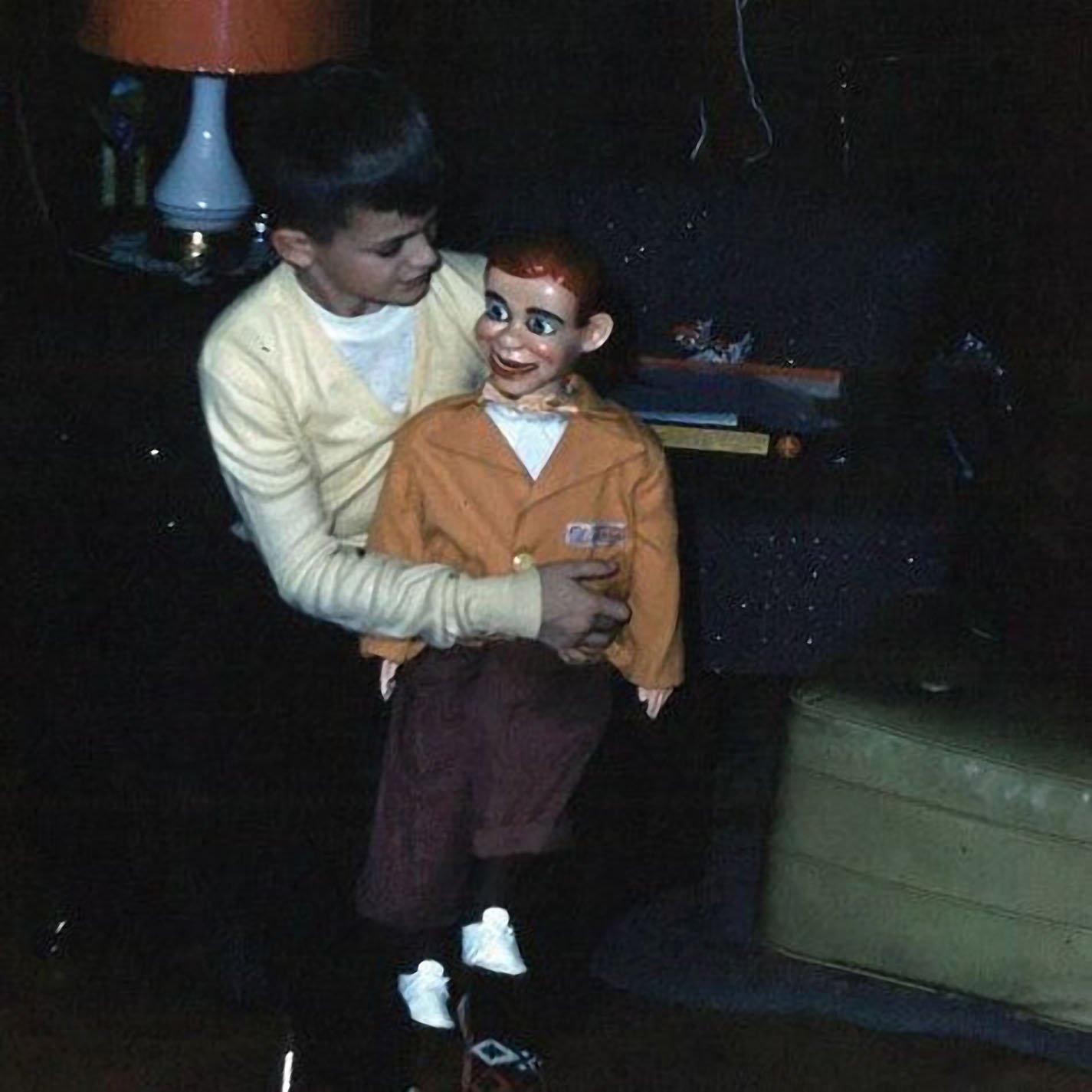 After the unwrapping, Christmas 1958.